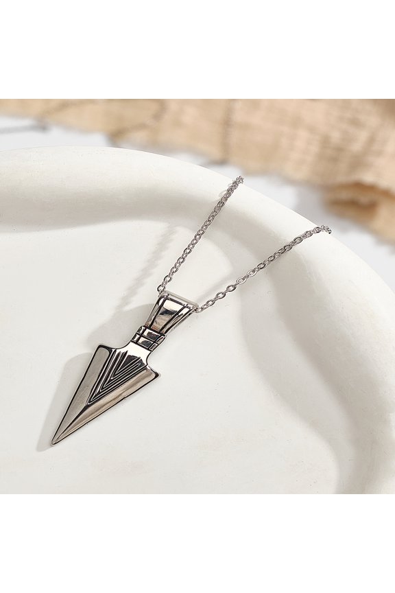 1Pcs Triangle Pendulum 304 Stainless Steel Pendants Arrow Charms Silver Charms Pendants DIY