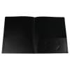 1Pcs Two Pocket Folders, Plastic Folders with Pockets, Heavy Duty Folder with 2 Business Card Slot for Office and Business Use, Letter Size,(Black)