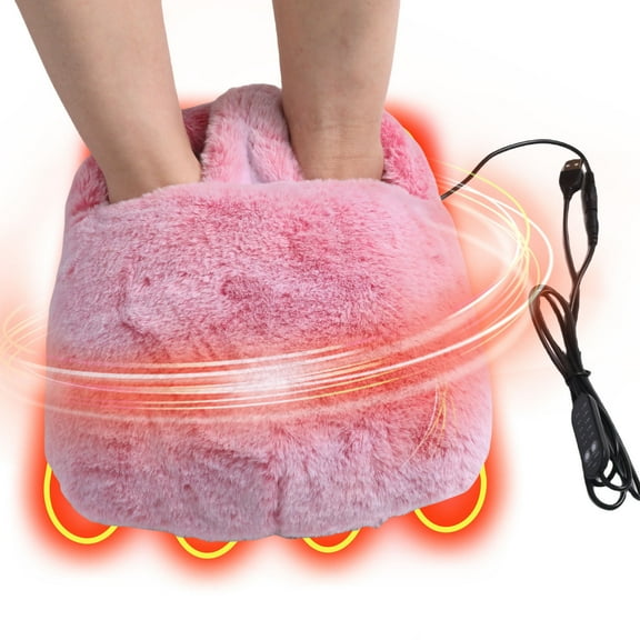 1Pcs USB Foots Warmer - 12.6"x10.63" Heated Slipper with Removable Washable Inner, Portable Heating Pad for Office, Bed & Couch Use