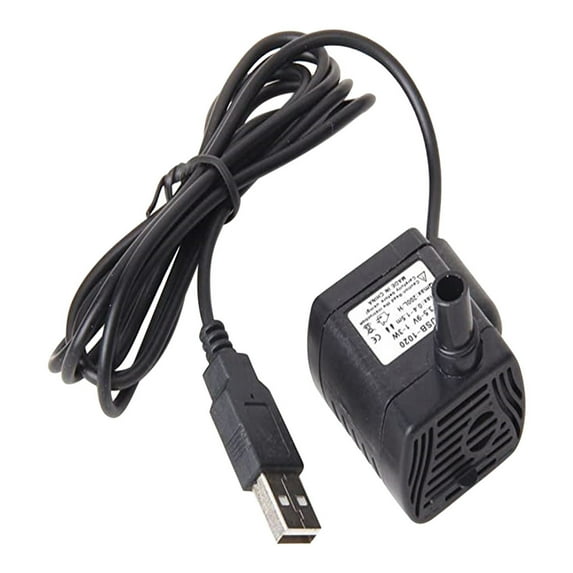 1Pcs Mini Submersible Water Pump,USB Pump Submersible Water, DC3.5V-9 Small Fountain Pump for Aquarium Fish Tank Fountain Hydroponics Water Feature, Indoor Fountains(black)