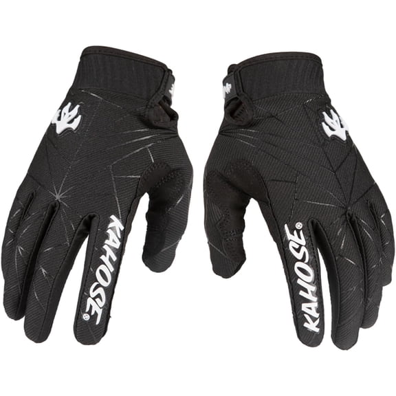 1Pcs Unisex Spring/Fall Motorcycle Gloves Finger Pads Design Breathable Riding Gloves Suitable for Mountain Bikes/Off-Road Motorcycles/Dirt Bikes 【 Black Spider Web 】Large