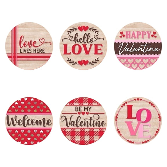 Valentines Day Coasters for Drinks Absorbent Ceramic Coasters 1PCS for Coffee Table Cup Bar Coasters with Cork Base Round Stone Mats Home Decor Housewarming Gifts Romantic for Her