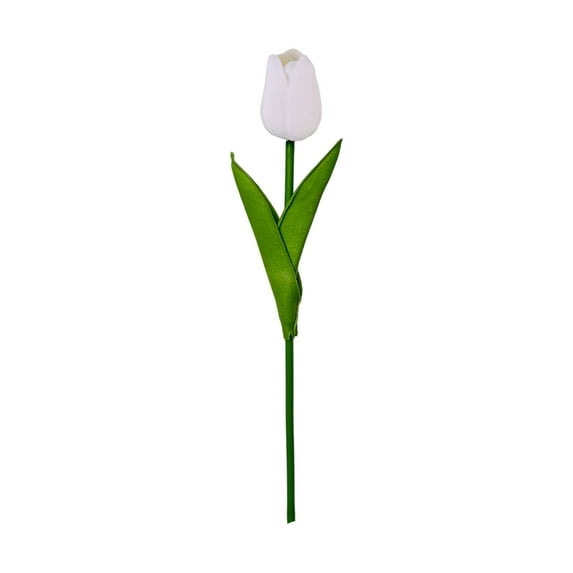 1Pcs Valentine's Day Artificial Flower Decoration,Imitation Tulip Artificial Flowers,for Spring Weddings,Valentine's Day, Easter, Mother's Day,Elegant Home and Table Vase Arrangements(White2)
