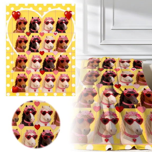 1Pcs Valentine's Day Cozy Blanket Soft & Warm Throw For Home Parties Or Evenings