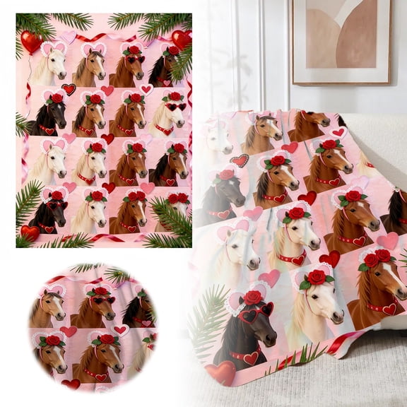 1Pcs Valentine's Day Cozy Blanket Soft & Warm Throw For Home Parties Or Evenings