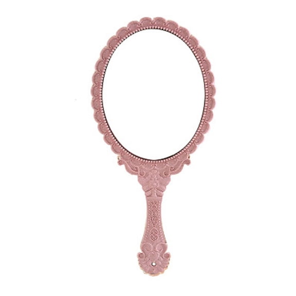 1Pcs Vintage Carved Handheld Vanity Mirror Makeup Mirror Hand Mirror Handle Cosmetic