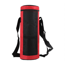 1Pcs Water Bottle Cooler Bag,Water Bottle Carrier Bag,3.2x11.8 in Bottle Pouch Holder,Adjustable Shoulder Hand Strap Pocket Sling cloth Sleeve Sports Accessories for Hiking Travelling Camping(Red)