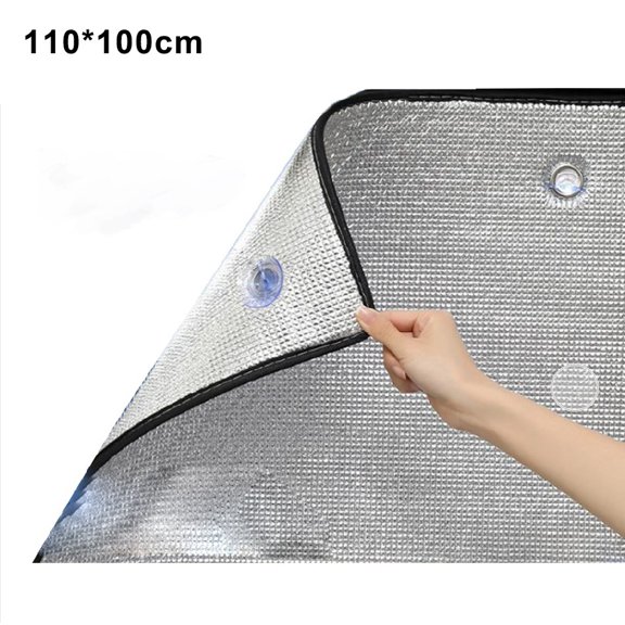 1Pcs Window Heat Insulation Film Double-Sided Aluminum Foil Thermal Insulation Film Sun Protection Film With Suction Cup