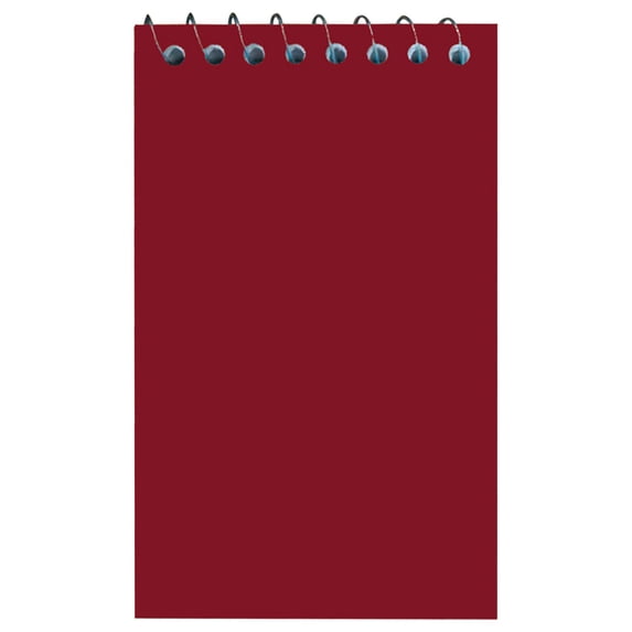 1Pcs Wine Red Spiral Notebook with College Ruled Pages and Top Wire Binding, Pocket Notepad for Work and Daily Planning, 5X3In