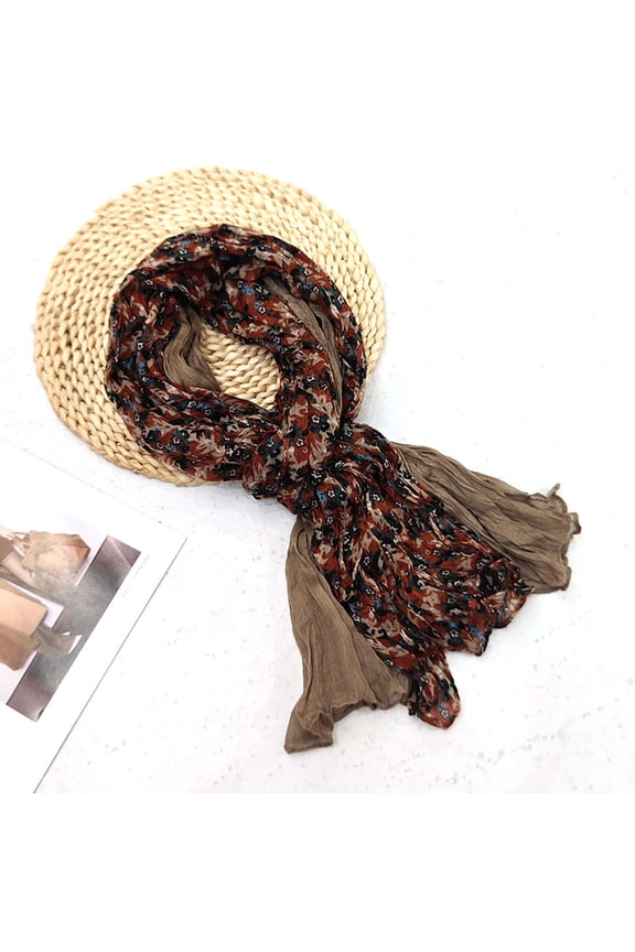 1Pcs Women's Floral Silk Scarf Under $5! Kadlawus Women's Silk Scarves Floral Shawls Versatile Scarf, Soft Lightweight for Spring Summer Fall Winter Daily Wear Fashion Accessory
