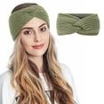 thumbnail image 1 of 1Pcs Women's Winter Warm Headband Fuzzy Fleece Lined Thick Knitted Ear Muffs Fashion Criss Cross Knotted Ear Warmers, 1 of 8