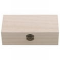 thumbnail image 1 of 1Pcs Wooden Storage Box, Unfinished Wood Jewelry Organizer, Decorative Trinket Container with Lid, Craft Diy Project Box (Beige1), 1 of 9