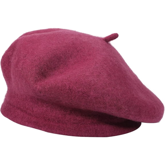 1Pcs Wool French Beret Hat Solid Color Beret Cap for Women Girls