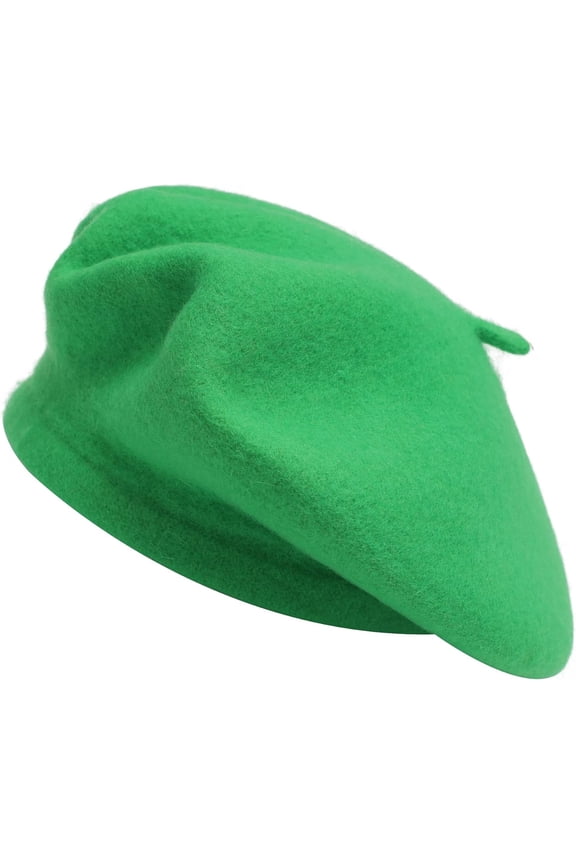 1Pcs Wool French Beret Hat Solid Color Beret Cap for Women Girls