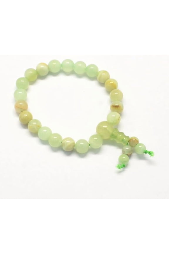 1Pcs Yellow Jade Beaded Stretch Bracelets Pale Green Jewelry Making Bracelets Classic Bracelet for Necklace Bracelet Jewelry Making 50mm 21pcs/strand for DIY