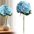 thumbnail image 1 of 1Pcs blue Hydrangea Artificial Flowers, 18.5In Latex Faux Real Touch Large Hydrangea Flowers with Long Stems & Leaves for Home Office Decor Wedding Party Arrangements(blue), 1 of 9