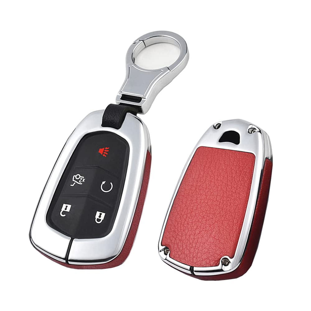 1Pcs for 2018 2019 Cadillac 4/5/6 Button Key Fob Protector Red Key Case Cover Shell for Cadillac XT5 XT6 ATS Escalade CT6 CTS XTS SRX- Keyless