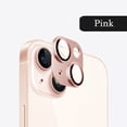 thumbnail image 1 of 1Pcs for iPhone 14 15 Pro Max Metal + Glass Lens Protective Cover for iPhone 14 Plus 12 13 Mini 11 Pro Max Camera Protector Film (Pink,For iPhone 15 (Plus)), 1 of 7