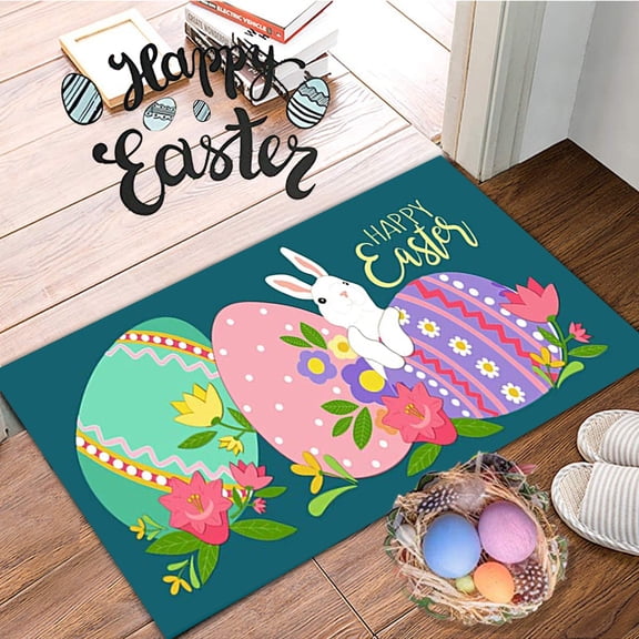 1Pcx Floor Mat Indoor Outdoor Doormat Carpet Floor Easter Bottom Day Decoration Home Decor Carpet