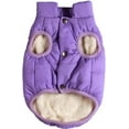 thumbnail image 1 of 1Piece 2 Layers Fleece Lined Warm Dog Jacket for Puppy Winter Cold Weather,Soft Windproof Small Dog Coat, 1 of 9