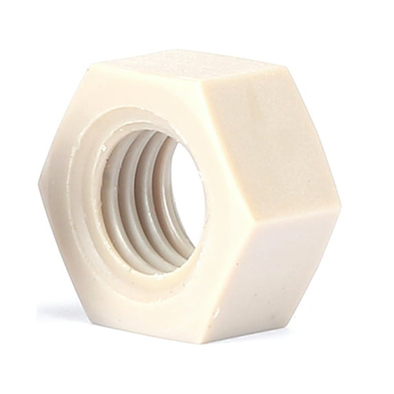1Piece Beige Hexagon nylon nut M16x12.5mm For Fasteners Locking Devices Fixed Mechanical.
