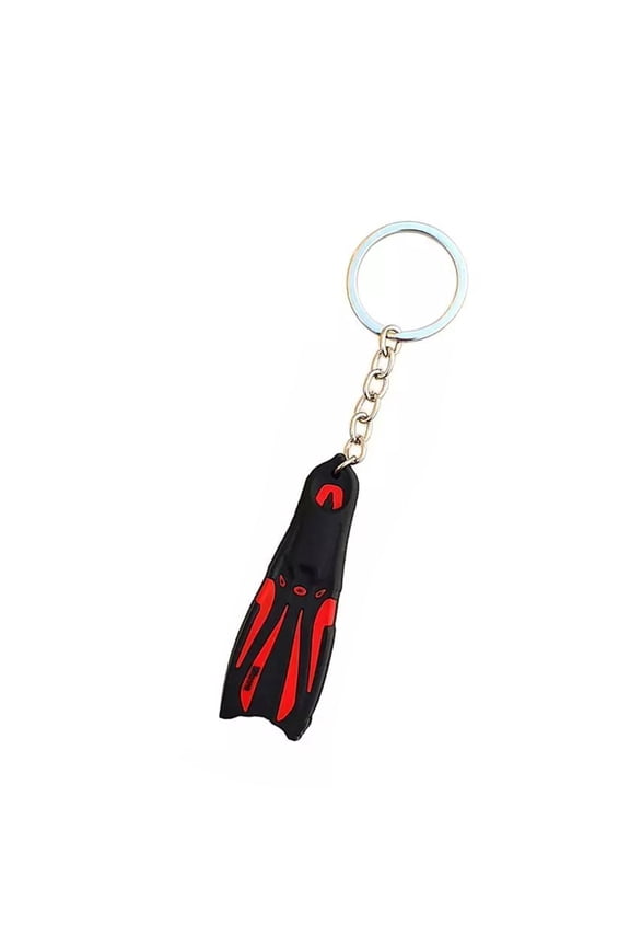 1Piece Diver's Flippers Theme Keyring Diving Flippers Keyring Silicone Pendant Stylish Key Accessory for Diver