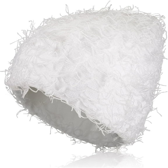 1Piece Knitted Beanie Fuzzy Winter Hats Thick Warm Beanies Snow Knit Cap Skull for Women Men