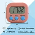 thumbnail image 1 of 1Piece Multi-Function Electronic Timer, Kitchen Timer, Stopwatch Count Up and Down,Management Timer, Suitable for Kitchen, Study, Work, Exercise Training, Outdoor Activities(Pink), 1 of 4