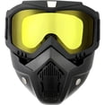 thumbnail image 1 of 1Piece Riding Goggles Motocross Motorcycle Goggles with Removable Mask, Adjustable Motocross Eyewear Anti Wind Sand UV Mask Goggles-- Amber, 1 of 7