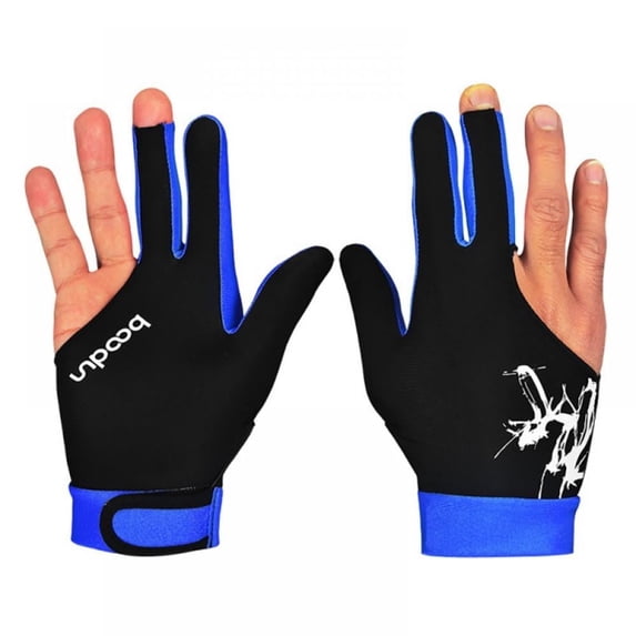 1Pieces Sports Billiard Glove Soft Quick-Dry 3 Fingers Show Pool Cue Gloves for Left Right Hand