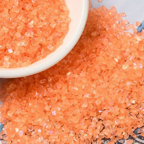 1Pound Transparent Electroplate Crushed Glass Craft AB Color Plated Irregular Glass Chips for Nail Arts DIY Vase Filler Light Salmon 1.5~2x1.5~2mm