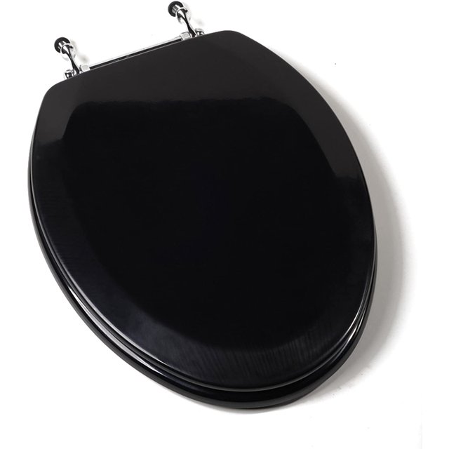 1Q1E690CH Premium Molded Wood Toilet Seat with Metal Single Post Hinge