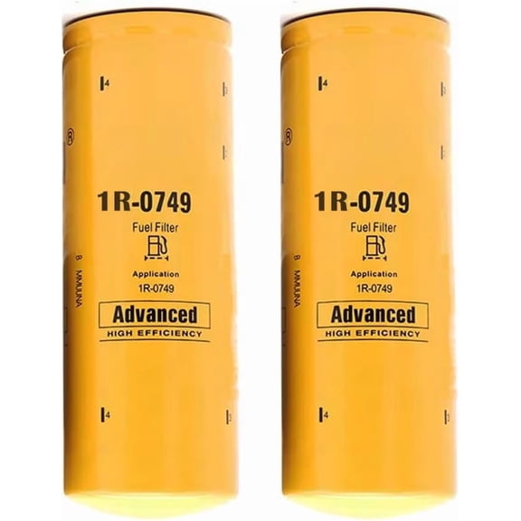 1R-0749 Advanced High Efficiency Fuel Filter, Compatible With Caterpillar Engine Fuel Filter Elements Kit Replaces LFF5823B LFF2749 308-9679 33674 FF5264 (2x)