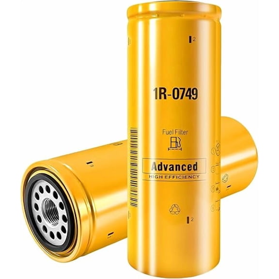 1R-0749 Fuel Filter Compatible with Caterpillar for Cat for Duramax Diesel Engine Advanced High Efficiency 2 Micron Absolute Cellulose Media Filters Particles 1R0749 BF7587 FF5319 4003 1PCS