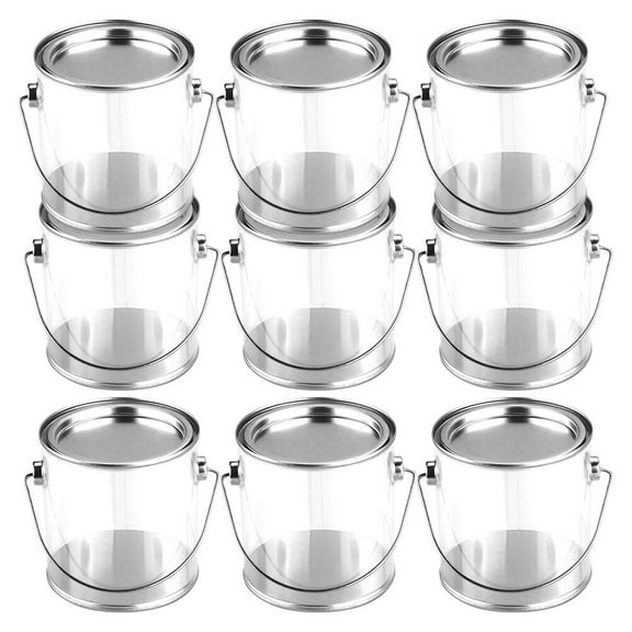 1Reusable Jar Cookie Tea Jar with Handle Transparent Holder Storage Jar Small Candy Container,12pcs