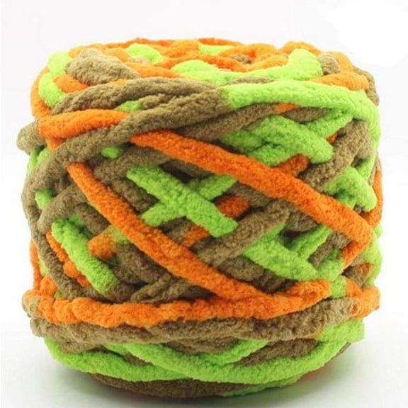 1Roll 100g/Roll Chenille Yarn, Colorful Chunky Chenille Yarn, Arm Knit Yarn, Chenille Yarn for DIY Throw Blanket Cat Cave, 43.74 Yards/Roll