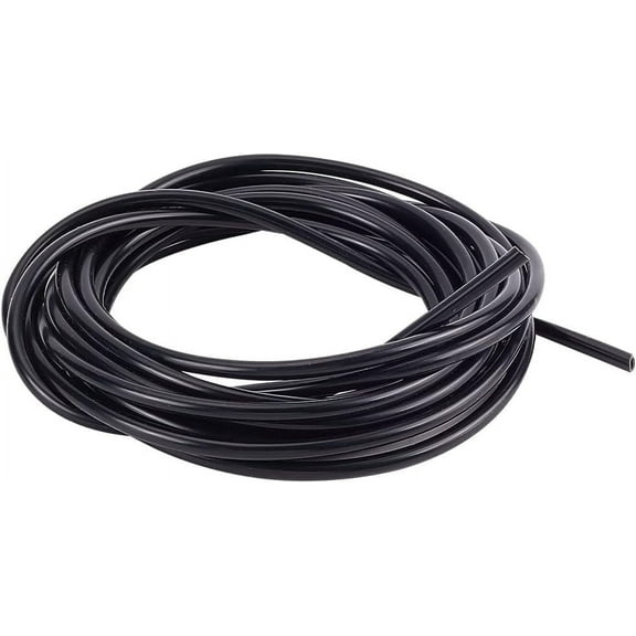 1Roll 16.4 Feet Black Vacuum Hose 3/16inch(5mm) High Temperature Silicone Vacuum Tubing Hose 1/8inch(3mm) Inner Diameter Vacuum Tube Vacuum Line Kit for Automotive and Pipeline