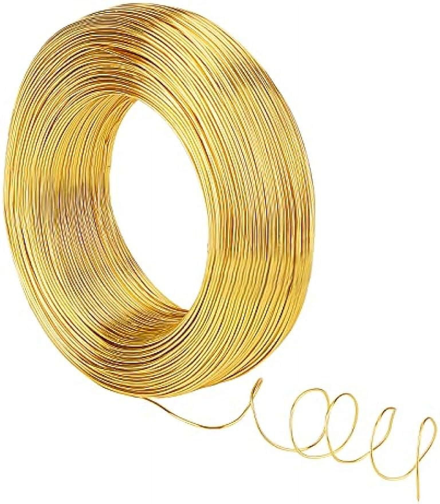 1Roll 18 Gauge Aluminum Wire 200m Gold Modelling Craft Wire for Jewelry