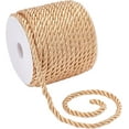 thumbnail image 1 of 1Roll 19.6Yard Golden Silk Rope 3-Ply Christmas Cording 5mm Twisted Cord Rope Polyester Twine Cord Rope, 1 of 9