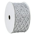 thumbnail image 1 of 1Roll 2.5 Inch Glitter Diamond Mesh Wired Ribbon for Christmas Tree Gift Wrapping Crafts Bows Wreaths Garland Tree Topper Holiday Decor 10 Yards, 1 of 9