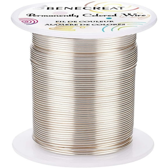 1Roll 20 Gauge 32 Yards Tarnish Resistant Silver Wire Jewelry Beading Wire for Beading Wrapping and Other Jewelry Craft Making