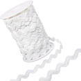 thumbnail image 1 of 1Roll 25Yds RIC Rac Trim Ribbon White Wave Sewing Bending Fringe Trim 1/4Inch Wide Braids Cords Embellishments, 1 of 6