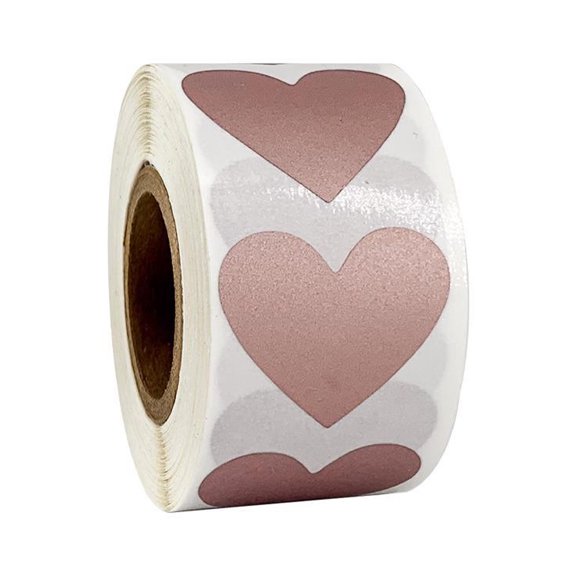 1Roll/300Pcs Heart-Shape Scratch Off Labels Stickers 30*35mm for Wedding Party Game Gifts