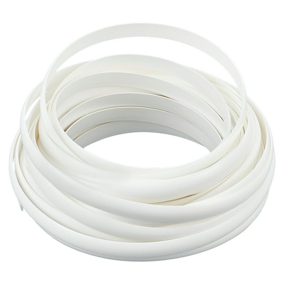 1Roll 8mm x 10m Rattan Weaving Wicker Repair Material Synthetic Rattan Plastic Flat Polyethylene Woven Knit Vinyl for Repair DIY Home Furniture Chair Table Storage Basket Weaving Crafts(White DIY DIY