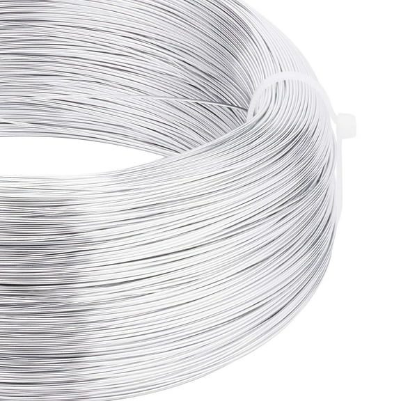 1Roll 918 Feet 22 Gauge Silver Aluminum Wire Bendable Metal Sculpting Wire for Beading Jewelry Making