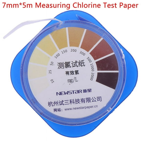 1Roll Chlorine Test Paper Strips Range 10-2000mg/lppm Color Chart Cleaning STWA