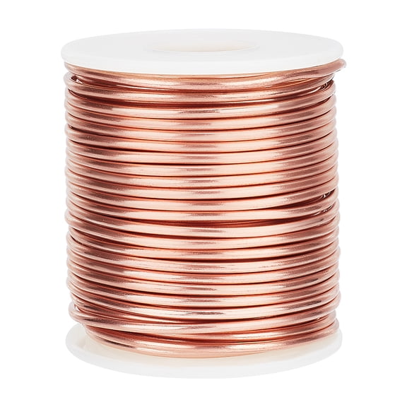 1Roll Copper Wire Round for Jewelry Craft Making Raw(Unplated) 12 Gauge 2mm about 65.62 Feet(20m)/Roll