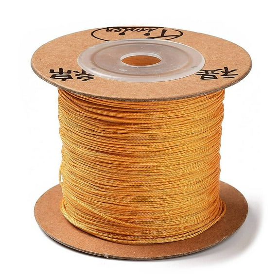 1Roll Eco-Friendly Dyed Nylon Threads String Threads Cords Goldenrod 0.4mm about 164.04 yards(150m)/roll