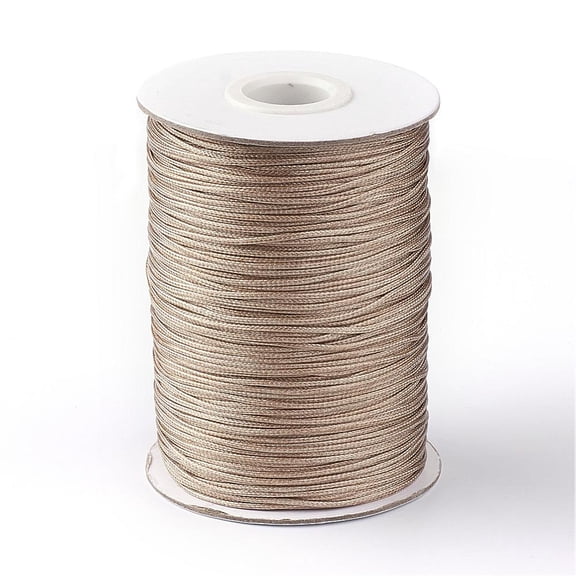 1Roll Korean Waxed Polyester Cord Camel 1mm about 85yards/roll