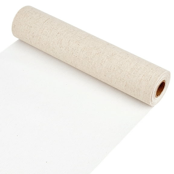 1Roll Linen Blend Coated Canvas Painting Cloth for Oil Painting Artist Professional Drawing Old Lace 280mm 5m/roll